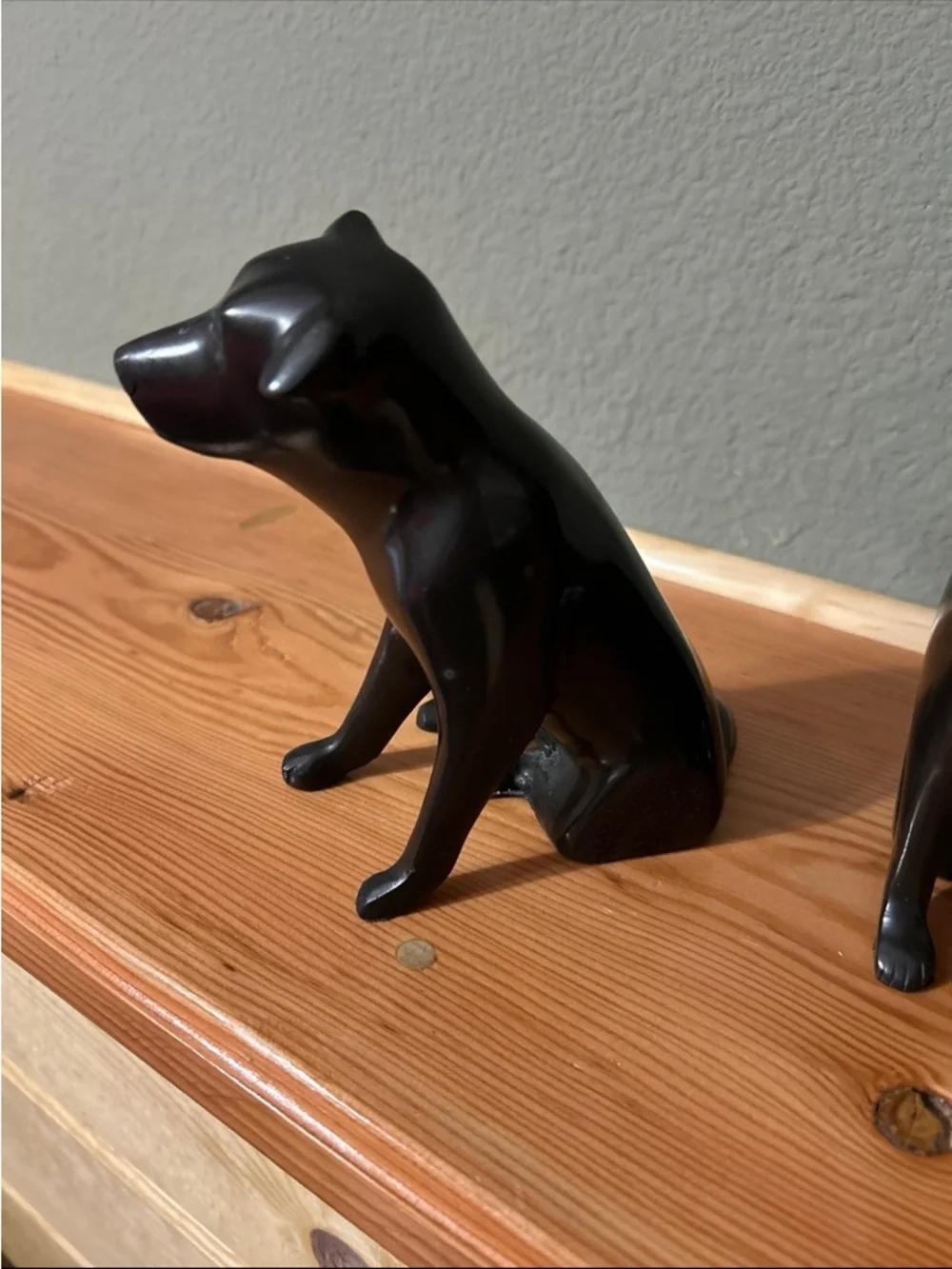 Restoration Haddware pair antiqued heavy Dog bookends